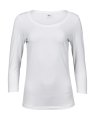 Dames T-shirt Strech 3-4 Mouw Tee Jays 460 White